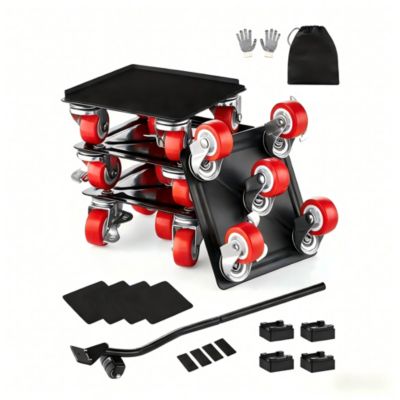 VEVOR Chariot déménagement 4PCS déplace meubles lourds capacité 544 kg, 5 roues pivotantes.