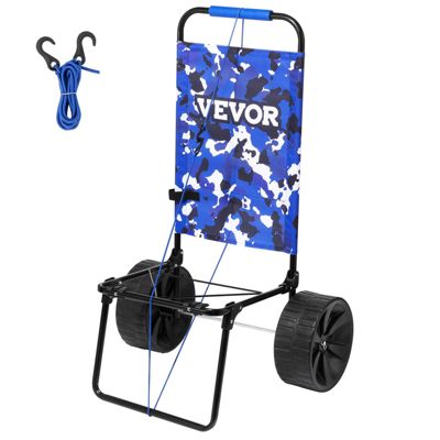 VEVOR Chariot plage grandes roues sable, charge 31 kg, roues PE 254 mm. Pliable, pour pique-nique, camping.