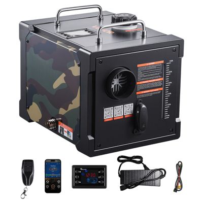 VEVOR Chauffage diesel 8kW 12 24V portable tout-en-un. Contrôle par appli Bluetooth, télécommande, écran LCD. Réservoir 7L.