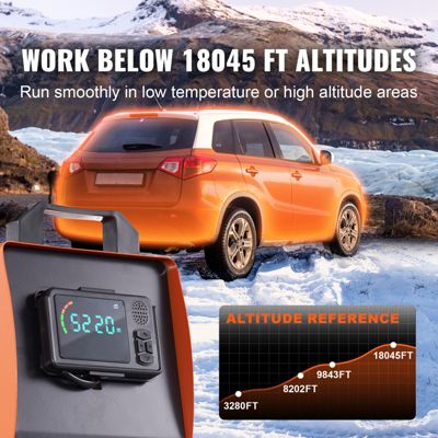 VEVOR Chauffage diesel tout-en-un portable 8kW 12V, 0.16-0.62 L h, réglable 8-36Celsius controle intelligent LCD Bluetooth.