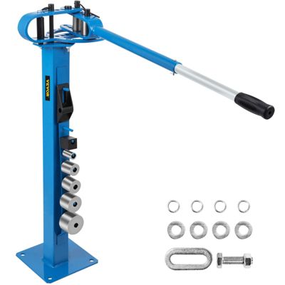 VEVOR Cintreuse manuelle presse plancher métal, type sol, 7 matrices, poignée télescopique montable de 1-3".