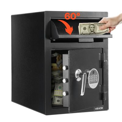 VEVOR Coffre-fort de Dépôt Grande Capacité de 34 L à 2 Niveaux Bureau Maison