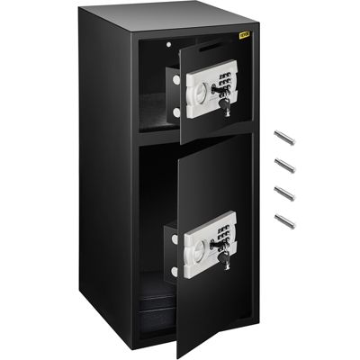 VEVOR Coffre-fort numérique à double porte en fer, 33 pouces, verrouillage magnétique, pour maison bureau magasin hôtel