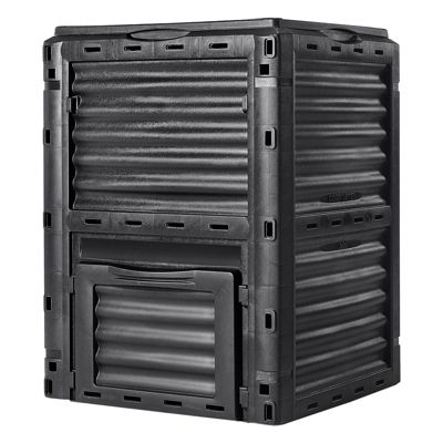 VEVOR Composteur jardin 300 L, sans BPA. Couvercle, porte inférieure. Compostage rapide, sol fertile.