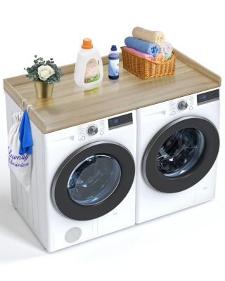 VEVOR Comptoir lave-linge/sèche-linge, 137x70cm, bois, résistant eau, antidérapant, chêne.