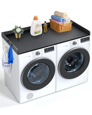 VEVOR Comptoir lave-linge/sèche-linge, 137x70cm, bois, résistant eau, antidérapant, noir.