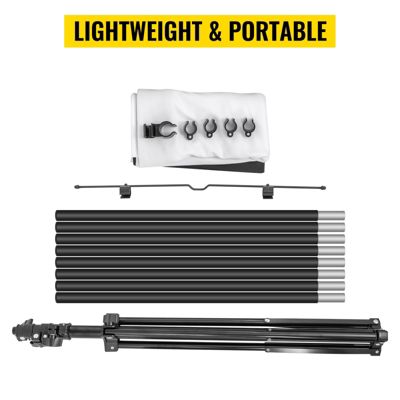 VEVOR Écran projection trépied 70" 4K 16:9, 160x95 cm, réglable, infroissable, intérieur extérieur.