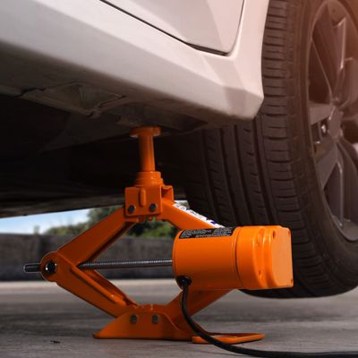 VEVOR Cric losange électrique 3T 12V, levée 130-370 mm, avec manivelle, coffret dépannage pour SUV.