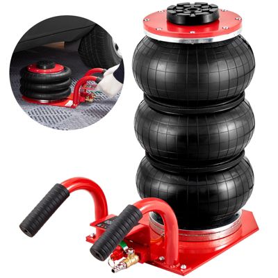 VEVOR Cric pneumatique 3T 140-450 mm, 0,8-1,0 MPa, coussins d'air, levage rapide facile, portable rouge.