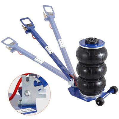 VEVOR Cric pneumatique 3T, plage 140-450 mm, 0,8-1,0 MPa, 3 coussins d'air, poignée ajustable.