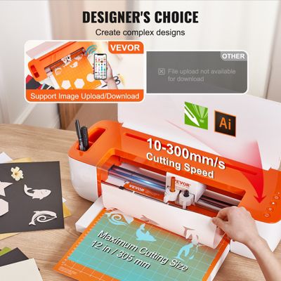 VEVOR Découpe vinyle avec Bluetooth, compatible iOS Android Windows Mac, designs inclus, cartes déco.