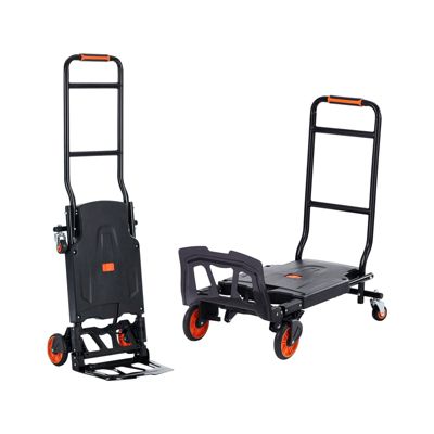 VEVOR Diable pliant aluminium 2-en-1, charge 136 kg, convertible chariot plate-forme.