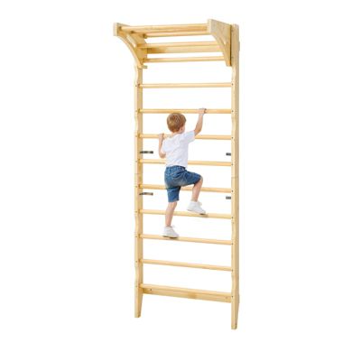 VEVOR Espalier en Bois Massif Échelle Suédoise Murale 10 Niveaux Charge 100 kg