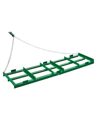 VEVOR Herse traînée 1830x500mm, niveleuse allée, barres, chaîne, tracteur pelouse.