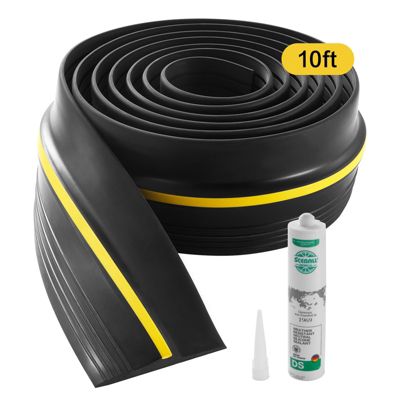 VEVOR Joint porte garage 3m, seuil universel, PVC épais, adhésif, noir.