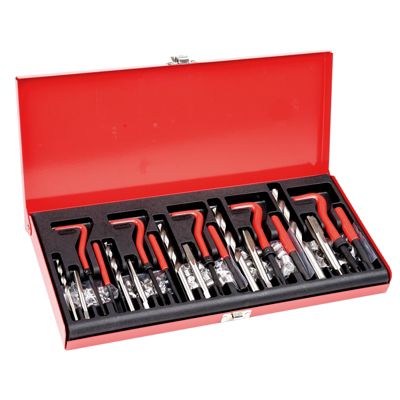 VEVOR Kit réparation filetage hélicoïdal 166pcs, métrique M5-M12, tarauds, HSS.