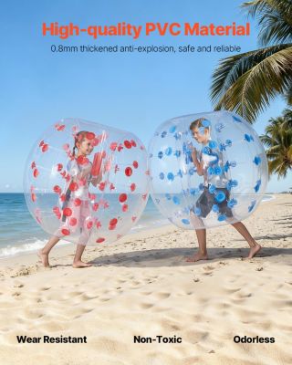 VEVOR Lot De 2 Bulles Gonflables 1.2m, PVC 0.8mm, Pour Jeux En Plein Air Adolescents Adultes Jardin