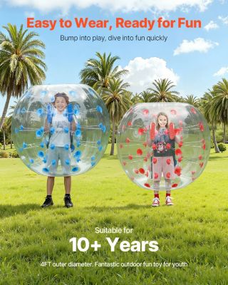 VEVOR Lot De 2 Bulles Gonflables 1,2 M – Hamster Humain, PVC 0,8 Mm, Pour Ados Et Adultes – Jeux D'équipe Plein Air