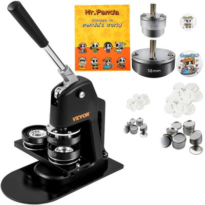 VEVOR Machine à badges 32/58mm avec 500 kits, presse et coupe-cercle, pour personnalisation.
