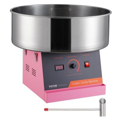 VEVOR Machine barbe à papa électrique, 1000 W, commerciale. Bol inox, cuillère sucre. Idéal fête, anniversaire.