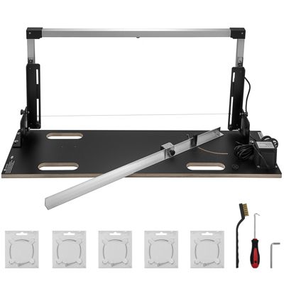 VEVOR Machine découpe polystyrène 200W, table 42cm, 6 fils 0.5mm, pour mousse, plage 0-90 , 138x35x15cm.