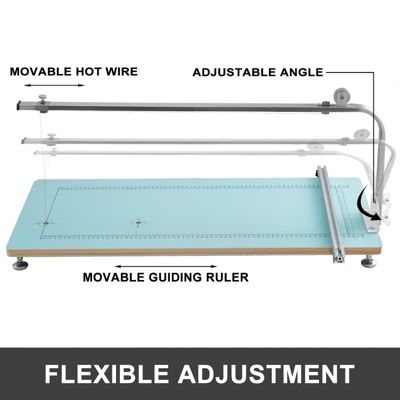 VEVOR Machine découpe polystyrène 20cm, fil chaud réglable température, avec table de travail intégrée.
