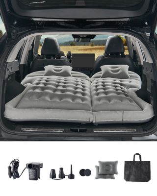VEVOR Matelas gonflable voiture, lit épais, pompe, embout, sac. Pour SUV, MPV, gris.