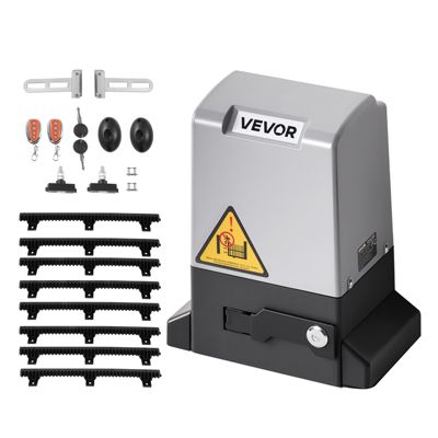VEVOR Motorisation portail coulissant 400 W, ouvre-portail automatique pour portes 25 m 1000 kg, crémaillère nylon.