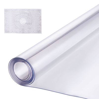 VEVOR Nappe PVC transparente, 54x54", 1.5mm, carrée, résistant eau, bureau, salle à manger.