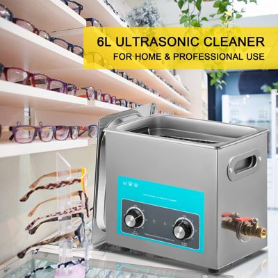 VEVOR Nettoyeur ultrasons professionnel 6L, cuve inox avec chauffage, minuterie, bouton.
