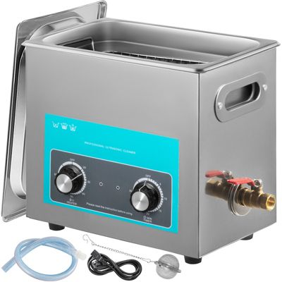 VEVOR Nettoyeur ultrasons professionnel 6L, cuve inox avec chauffage, minuterie, bouton.