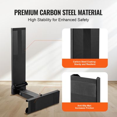 VEVOR Niveau échelle, support 23,4 L x 11,4-18 po H. Acier, pliable, stabilisateur pour sol irrégulier.