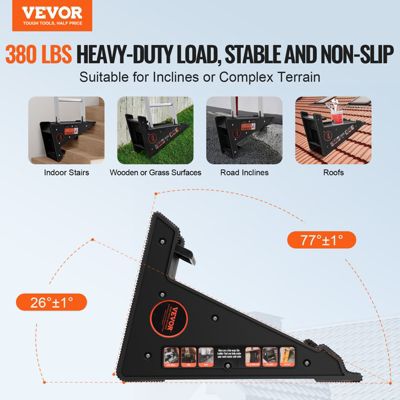 VEVOR Niveleur échelle, PP, charge 380lb, stabilisateur, pour sol irrégulier, facile, escalier.