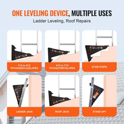 VEVOR Niveleur échelle, PP, charge 380lb, stabilisateur, pour sol irrégulier, facile, escalier.