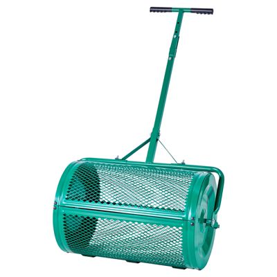 VEVOR Épandeur Compost Mousse Tourbe Gazon à Rouleau Hauteur Réglable 60 cm Vert