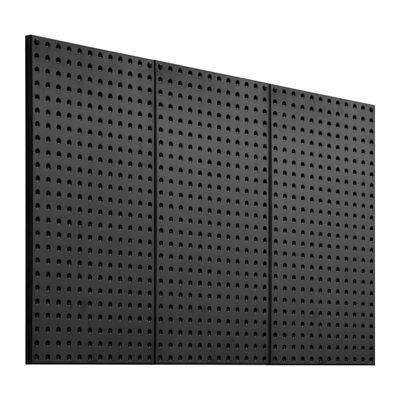 VEVOR Panneau perforé mural 609,6x304,8 mm, métal, 3 panneaux, noir.