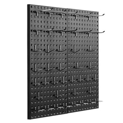 VEVOR Panneau perforé mural 609.6x304.8mm, métal, 2 panneaux, noir.