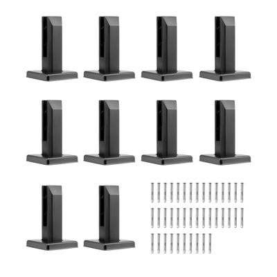 VEVOR Pinces verre carrées, 10 pcs, inox 304. Pour garde-corps verre 8-12 mm, balcon.