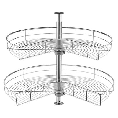 VEVOR Plateau tournant angle 71 cm, 2 niveaux, 360 . Acier carbone, réglable, pour placard cuisine.