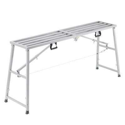 VEVOR Plateforme travail échafaudage pliant, hauteurs 900-1500 mm, charge 400 kg. Acier allié.