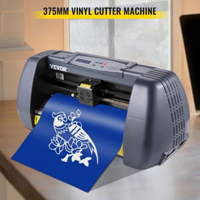 VEVOR Plotter découpe vinyle 375 mm avec logiciel Signmaster, compatible USB série, écran LCD.
