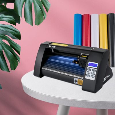 VEVOR Plotter découpe vinyle 375 mm traceur, logiciel Signmaster, Windows, 3 lames, écran LCD.