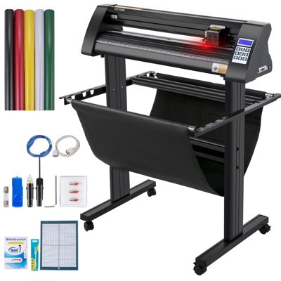 VEVOR Plotter de Découpe Vinyle 720 mm, Logiciel Signmaster, Support de Sol, Panneau Numérique LED.