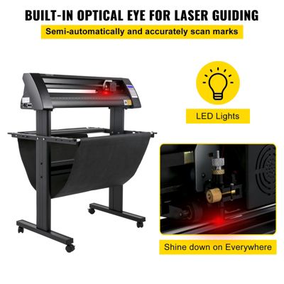 VEVOR Plotter de Découpe Vinyle 720 mm, Logiciel Signmaster, Support de Sol, Panneau Numérique LED.