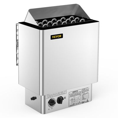 VEVOR Pole de sauna electrique 9kW controle thermostatique 380-415V pour espace 9-13m3 temperature 30-110 C.