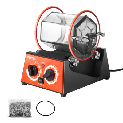 VEVOR Polisseur bijoux 3 kg 45W, 5 vitesses, 0-60 min réglable, tambour rotatif bidirectionnel.