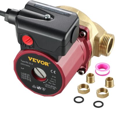 VEVOR Pompe de Surpression Silencieuse, Débit Max 50 L/min, Hauteur 6 m, Boîtier Fonte, Tête Laiton.
