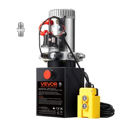 VEVOR Pompe hydraulique DC 12V 4L, débit 3.44 L/min, pression 22 MPa, pour benne basculante, nacelle.