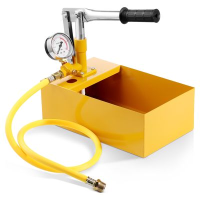 VEVOR Pompe test hydrostatique 25 bar, manuelle, réservoir 5L, tuyau 1m, pour canalisations.