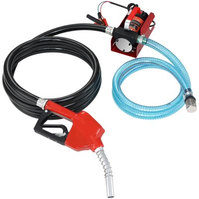 VEVOR Pompe transfert diesel 37,8 L/min, 12V CC, buse arrêt auto, pour diesel/kérosène/huile.